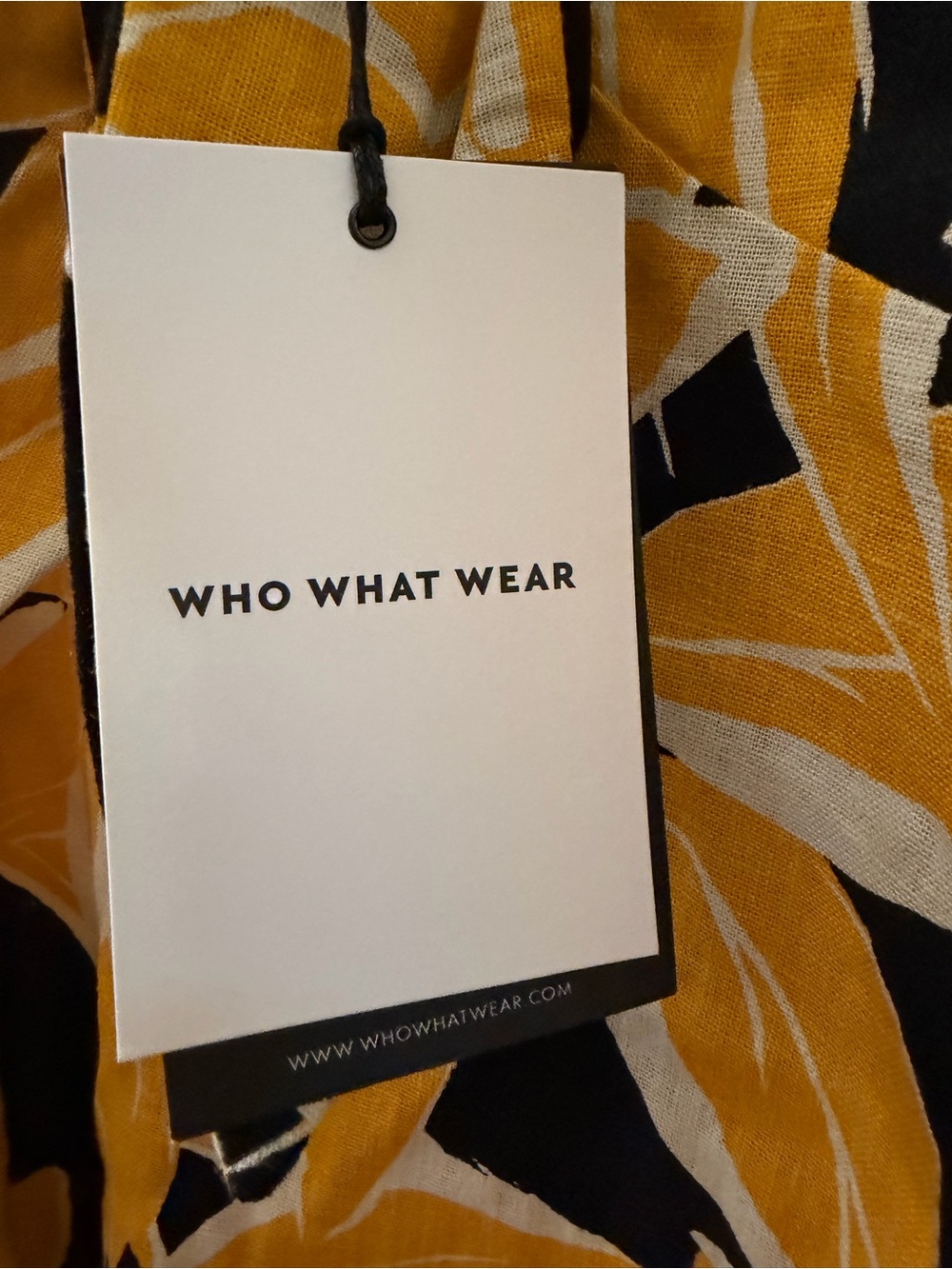 Who What Wear Yellow and Black Floral Mini Dress - Picture 4 of 4